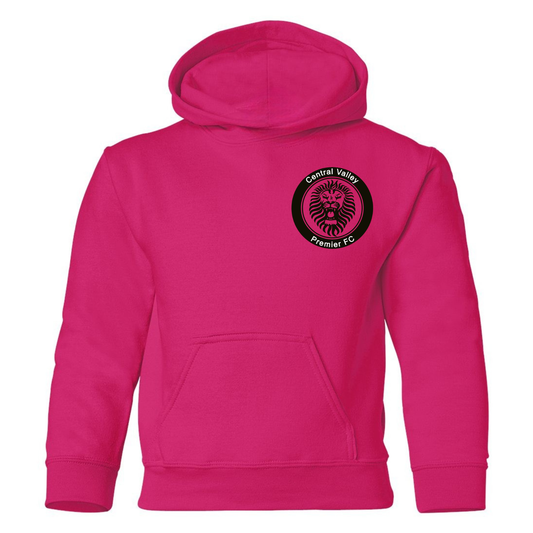 YOUTH CVP Black logo Hoodie - Heliconia