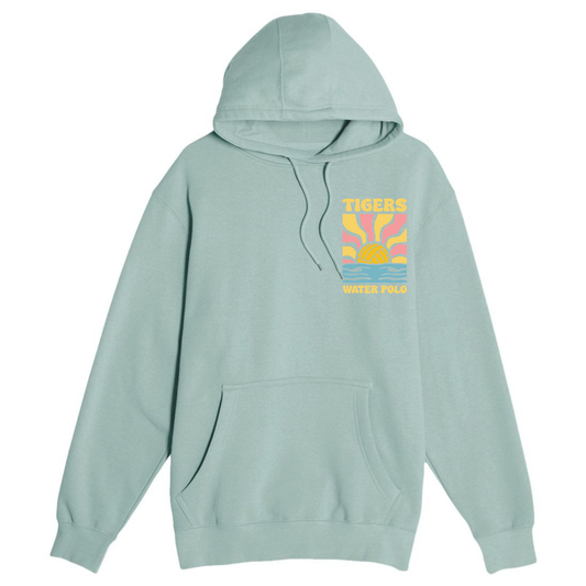 SLO Girls Polo Tiger Sunset Hoodie - Seafoam