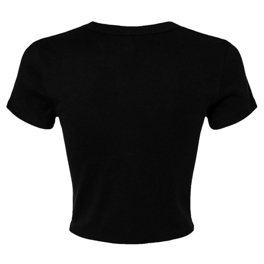 Women's SLO Tiger Micro Rib Baby Tee - Black