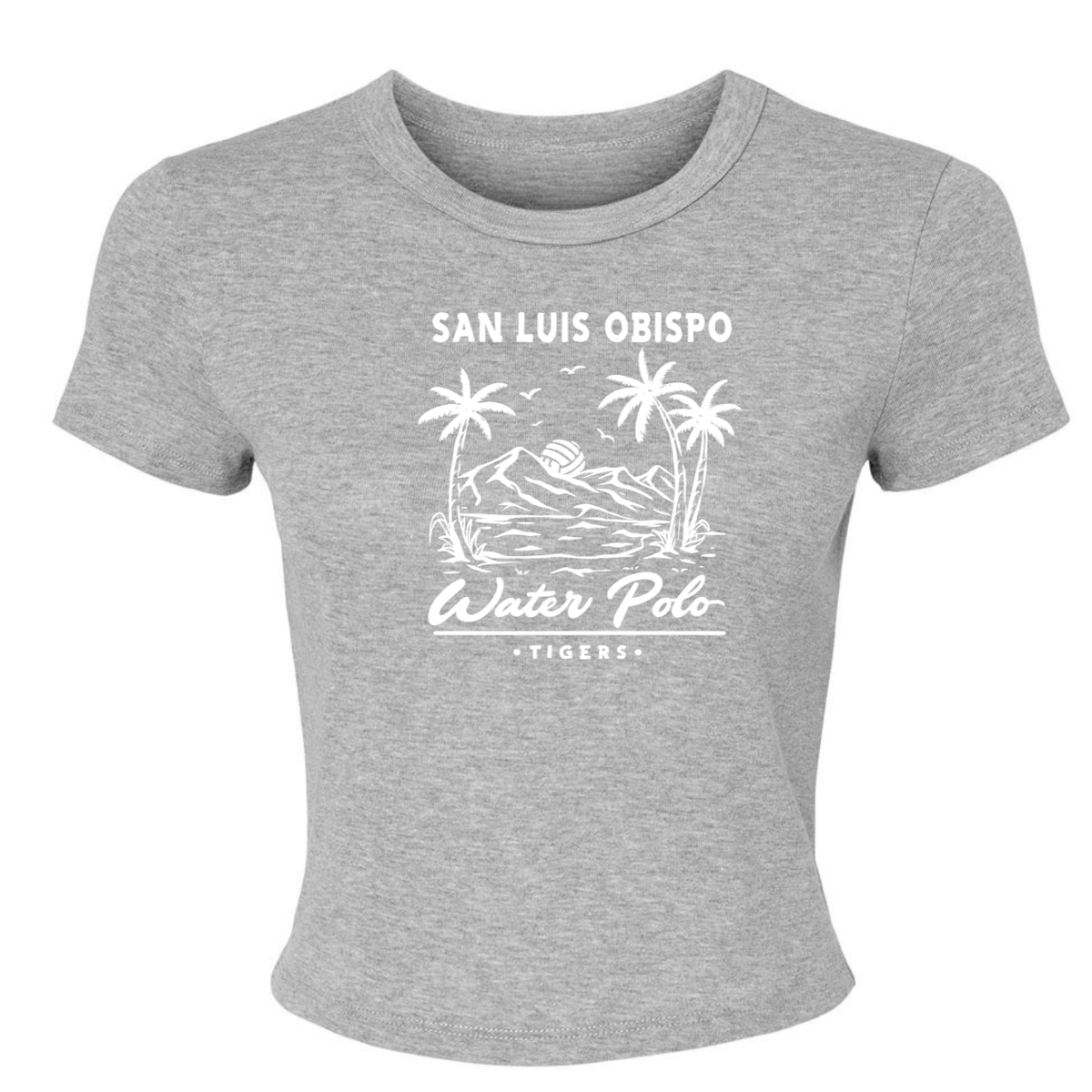 Women's SLO Polo Paradise Micro Rib Baby Tee - Athletic Heather