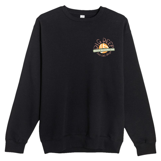 Dig Deep Circle Logo Crewneck - Black
