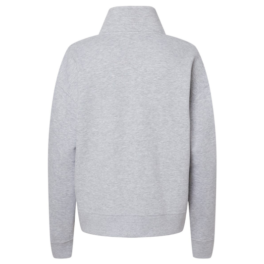 Women's CCWP Hibiscus Logo 1/4 Zip Pullover - Heather Grey