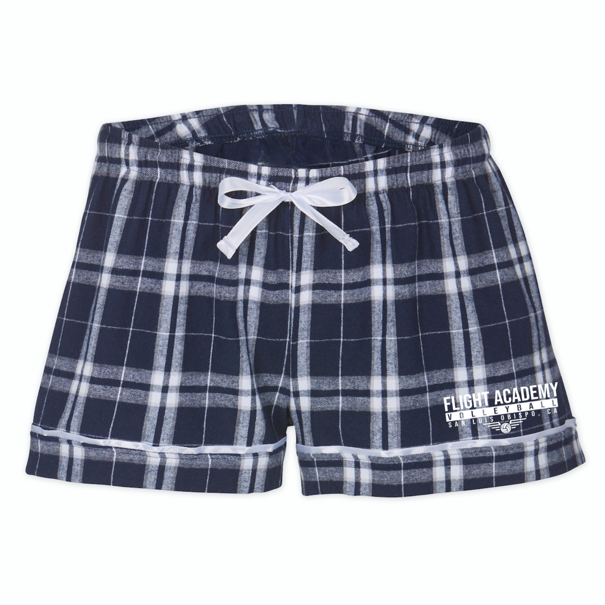 Women's Flight Academy Plaid Flannel Shorts - Navy/White
