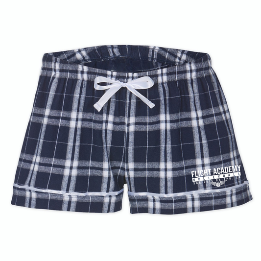 Women's Flight Academy Plaid Flannel Shorts - Navy/White