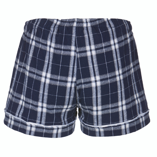 Women's Flight Academy Plaid Flannel Shorts - Navy/White