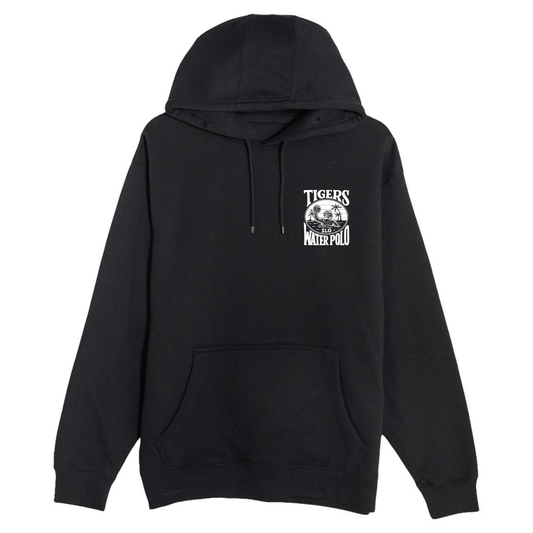 SLO Polo Tiger (white ink) Hoodie - Black