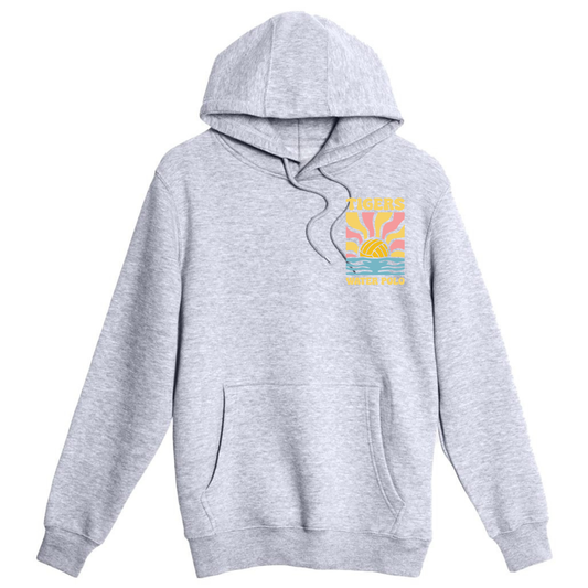 SLO Girls Polo Tiger Sunset Hoodie - Heather Grey