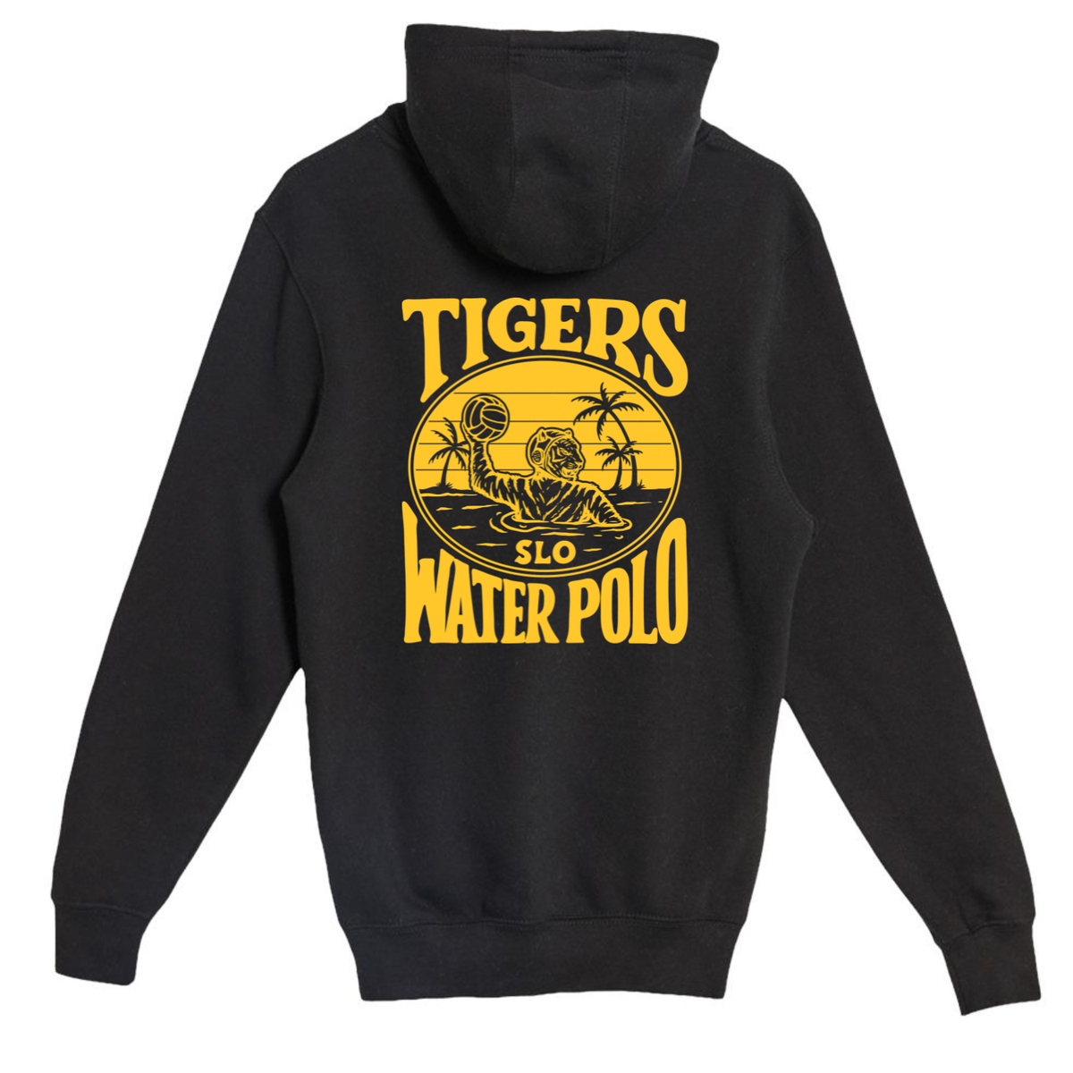 SLO Polo Tiger (gold ink) Hoodie - Black