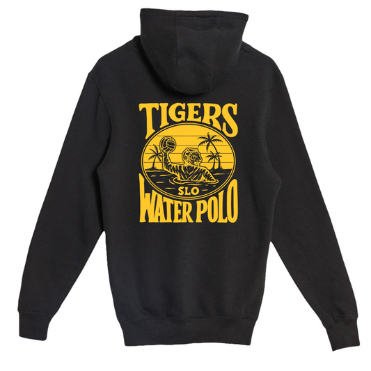 SLO Polo Tiger (gold ink) Hoodie - Black