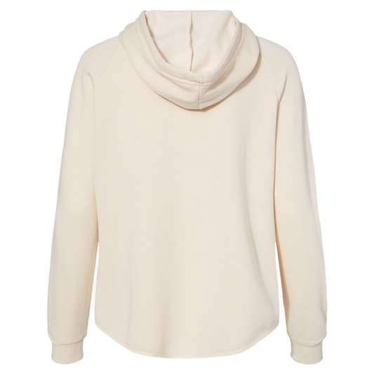 Women's Light Weight Hooded Sweatshirt Hibiscus Logo - Bone