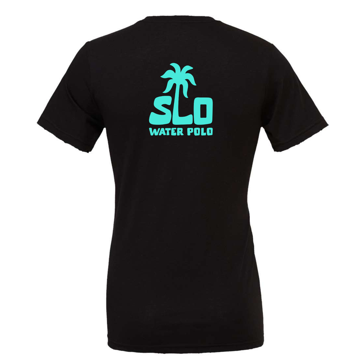 SLO Water Polo Turquoise Palm Tree Tee - Black
