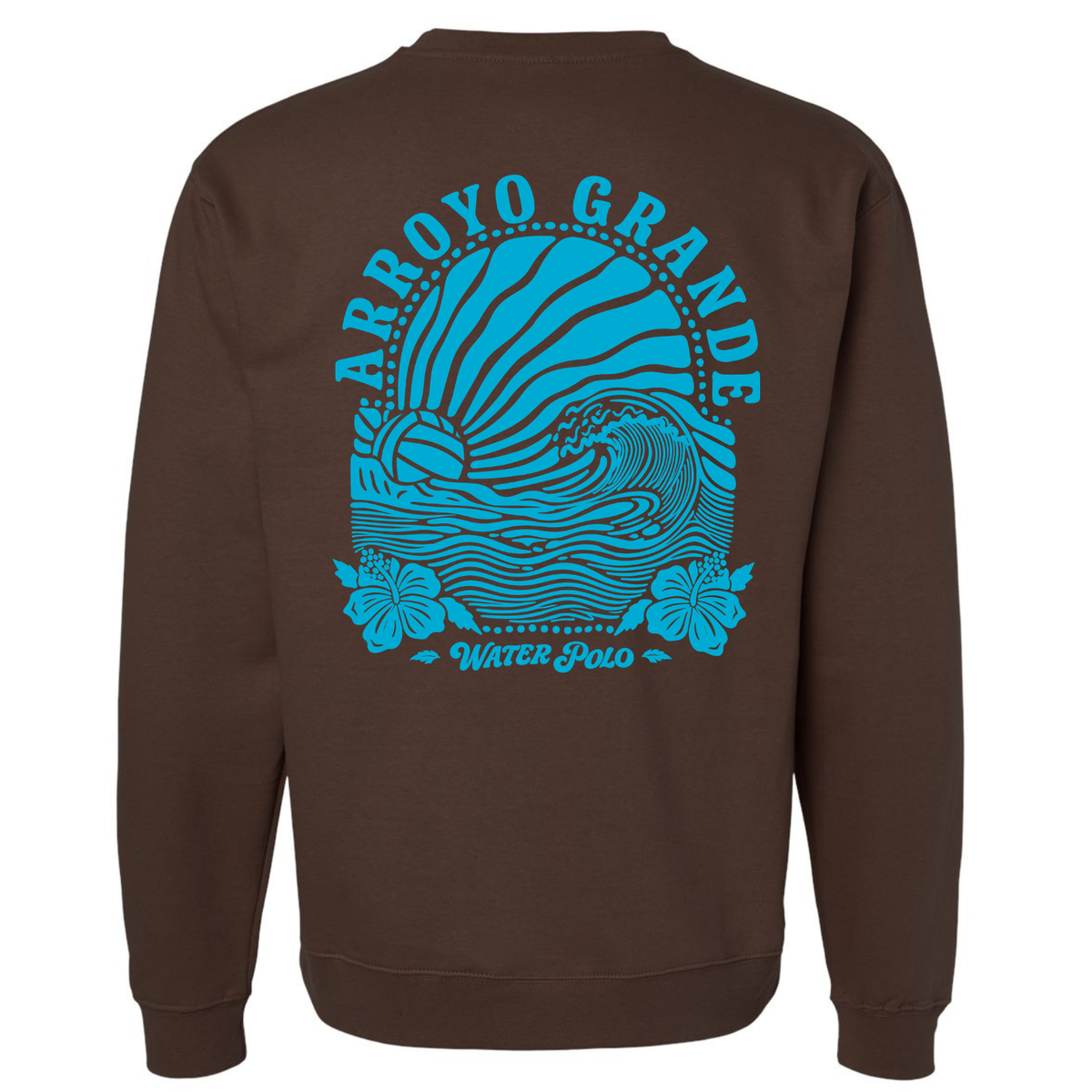 Unisex Midweight Crewneck Sweatshirt AGWP Azure Sun Rays - Brown