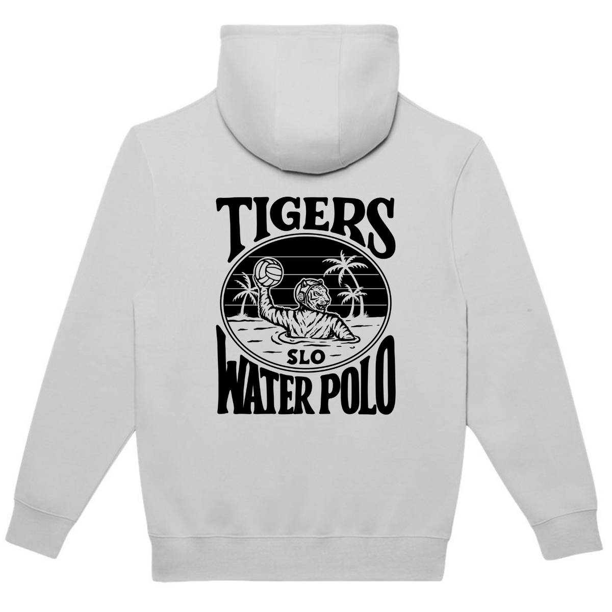 SLO Tiger Water Polo Hoodie - Dove Grey