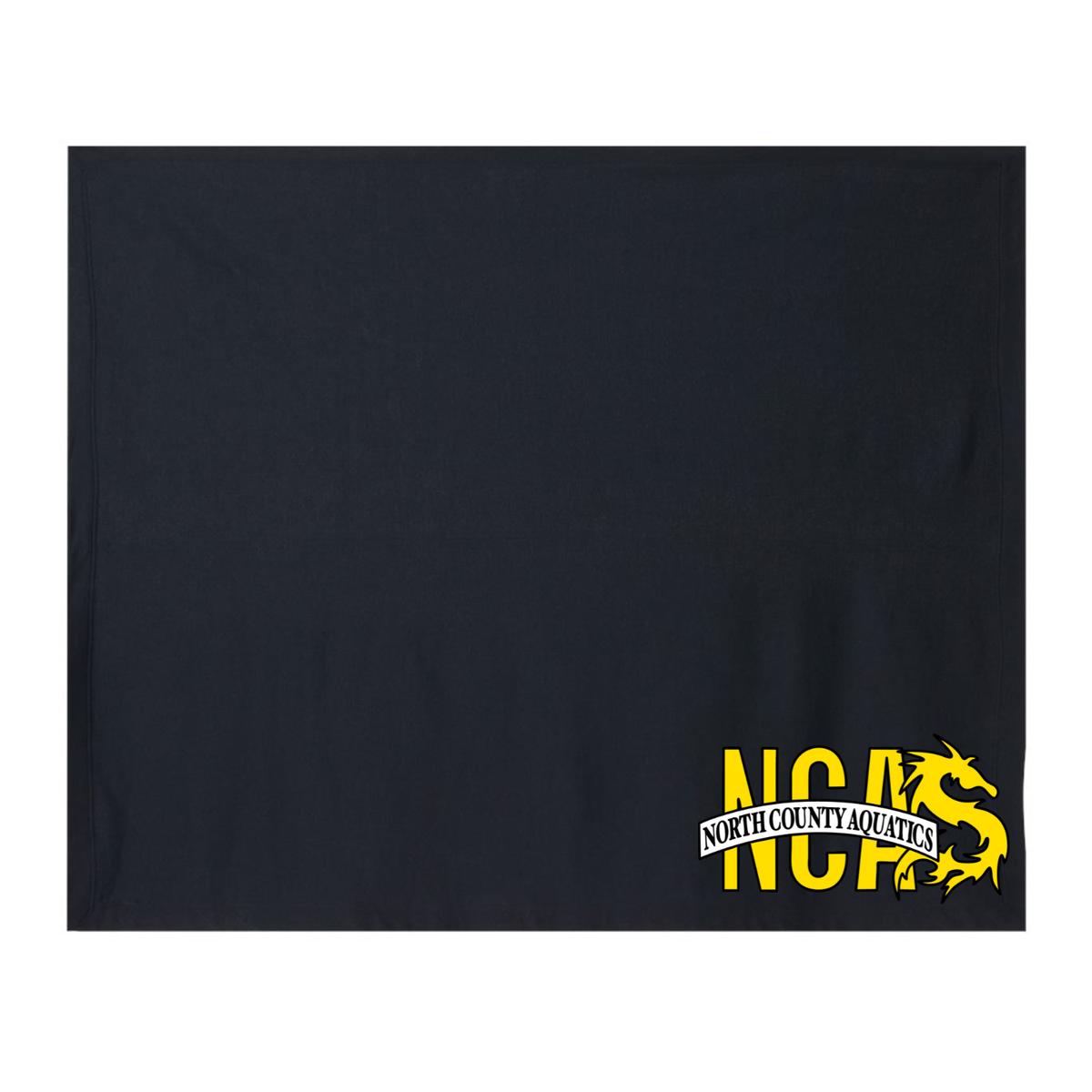 NCA Heavy Blend Fleece Stadium Blanket - Black