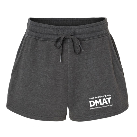Off Duty - Women’s DMAT Lightweight California Wave Wash Fleece Shorts - Shadow