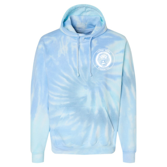 YOUTH CVP White logo Tie-Dyed Hoodie - Lagoon