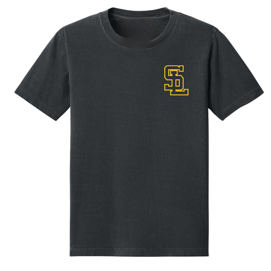 SLO Polo Tiger Garment Dyed Tee - Washed Black