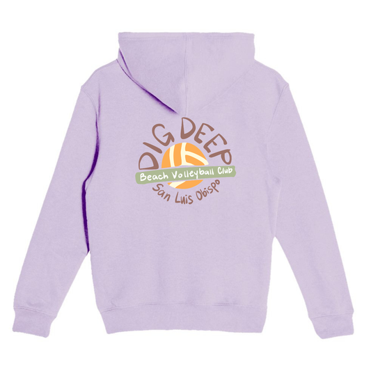 YOUTH Dig Deep Circle Logo Hoodie - Lilac