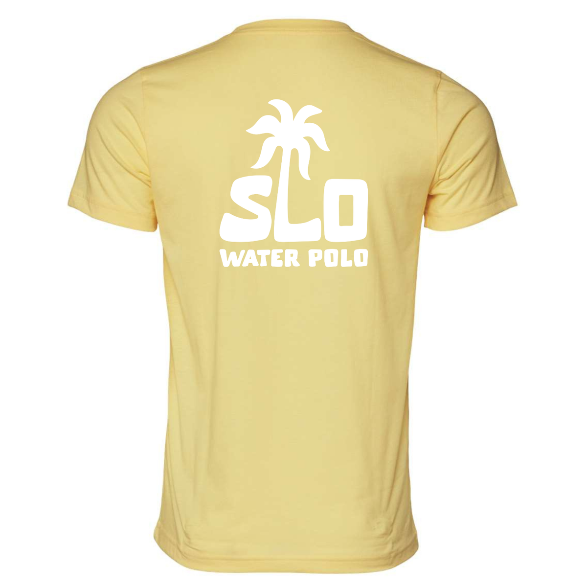 SLO Water Polo White Palm Tree Tee - French Vanilla