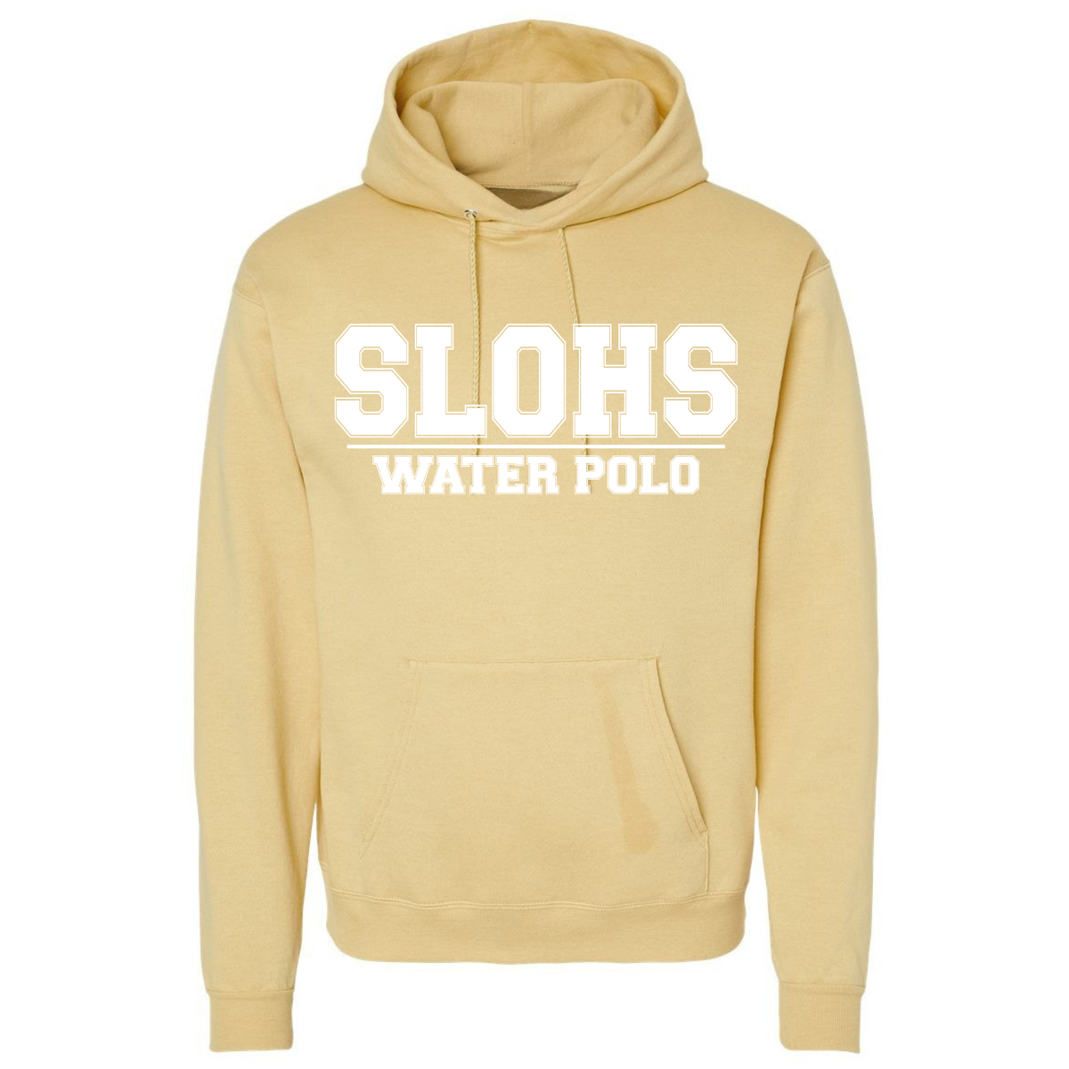 SLOHS Polo (White Ink) Hoodie - Athletic Gold
