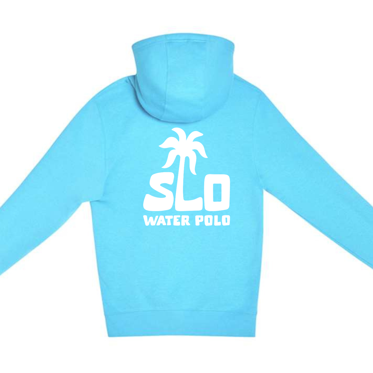 SLO Polo White Palm Tree Hoodie - Ocean Blue