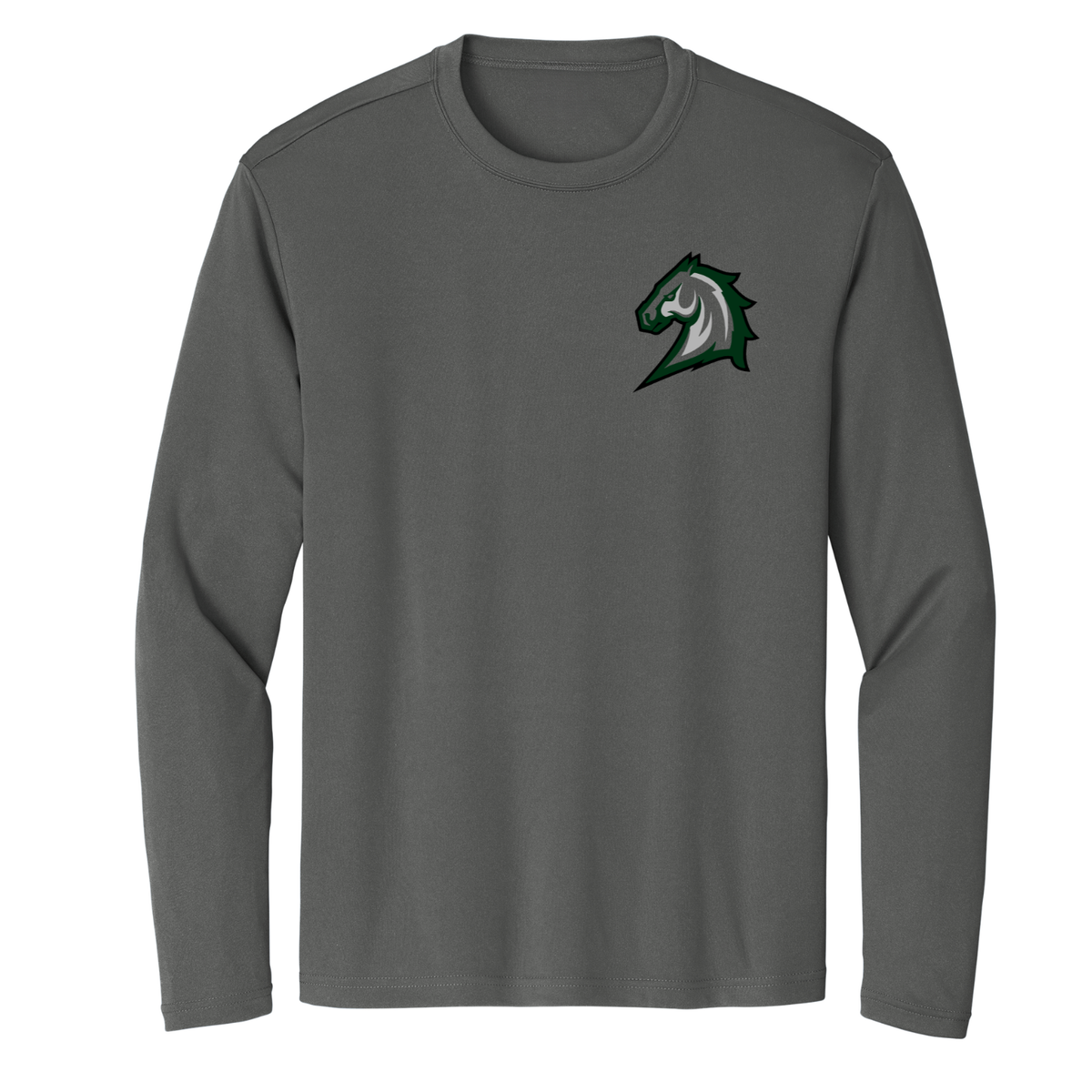Mustangs Logo Dri Fit Performance Crewneck Tee - Iron Grey