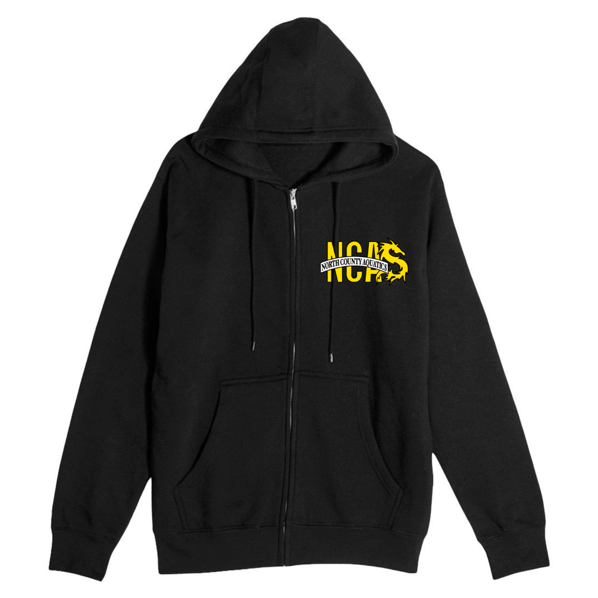 NCA Zip Up Hoodie - Black