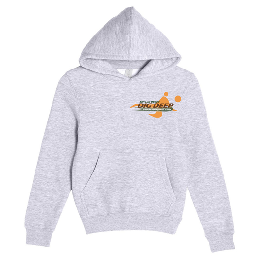YOUTH Dig Deep Logo Hoodie - Heather Grey