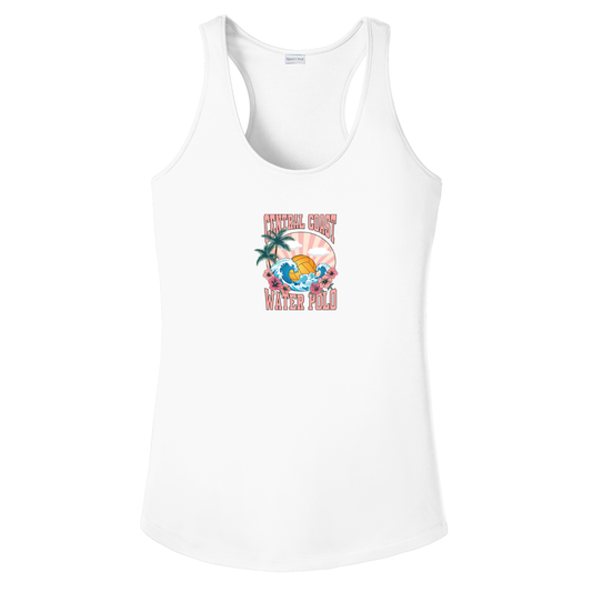 Women's CCWP Hibiscus Logo Dri Fit Tank - White
