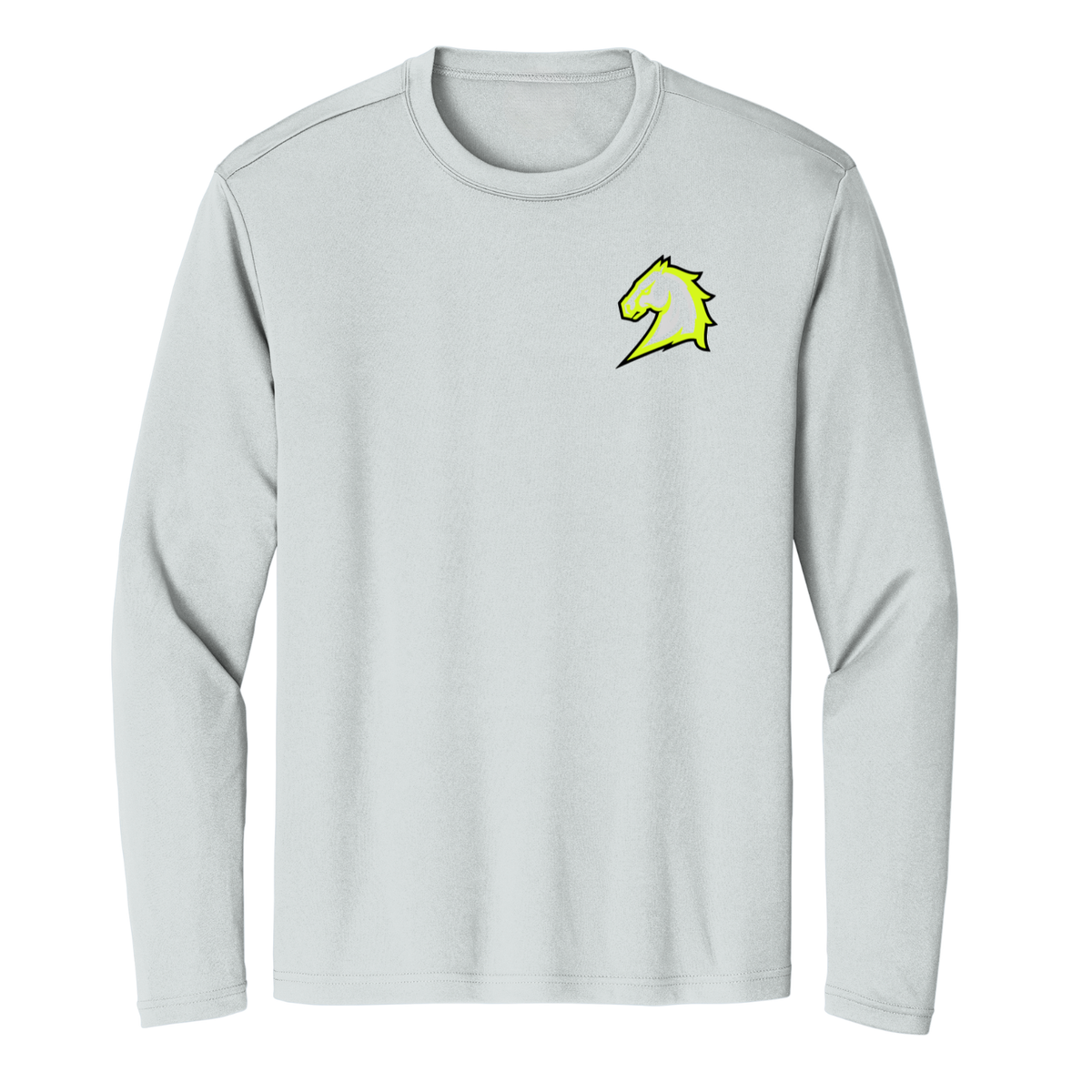 Mustangs Logo Dri Fit Performance Crewneck Tee - Silver