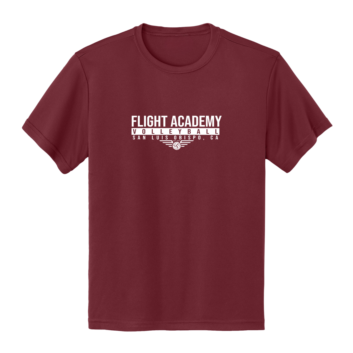 YOUTH Flight Academy Dri Fit Tee - Maroon