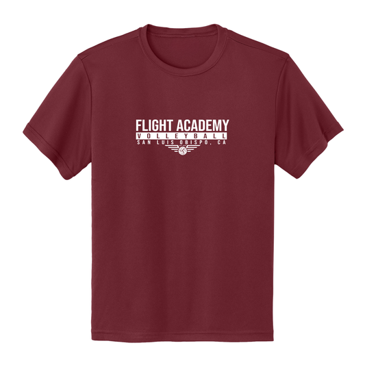 YOUTH Flight Academy Dri Fit Tee - Maroon