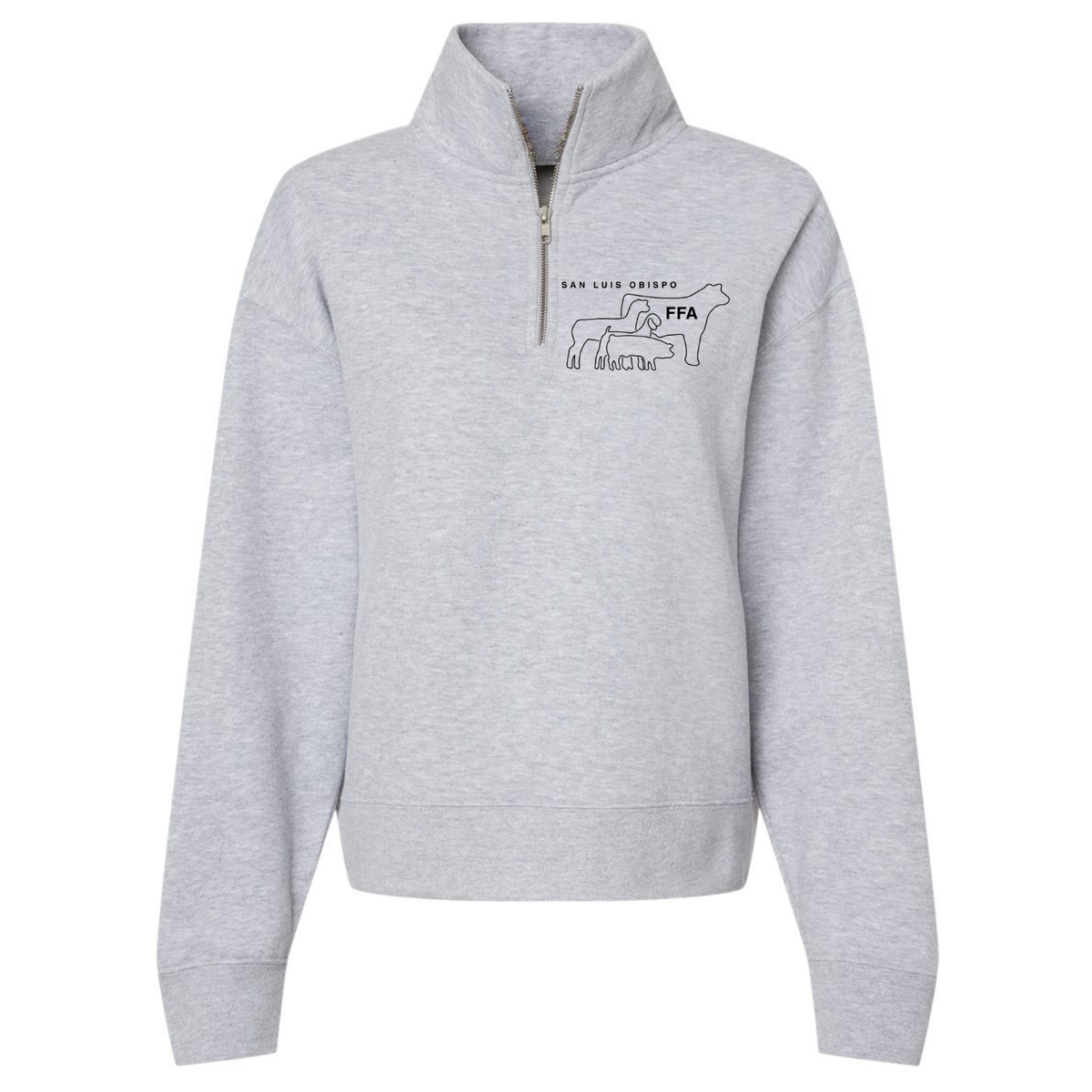 Women's Sueded Fleece Quarter-Zip - Heather Grey