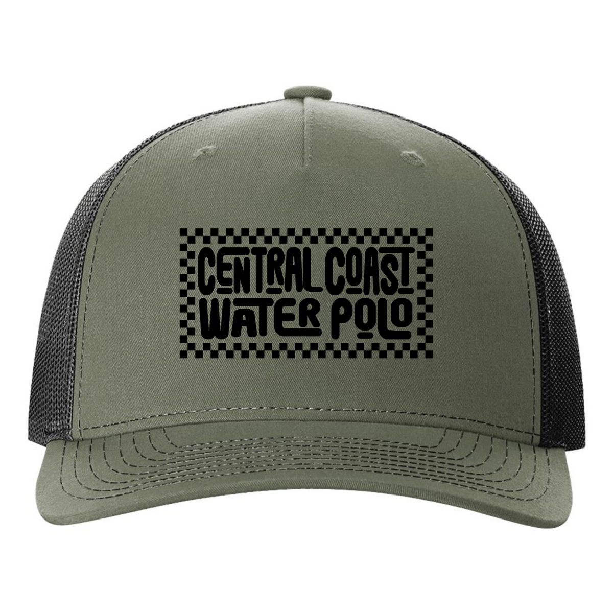 CCWP Checker Logo Richardson 5 Panel Trucker - Loden Green/Black
