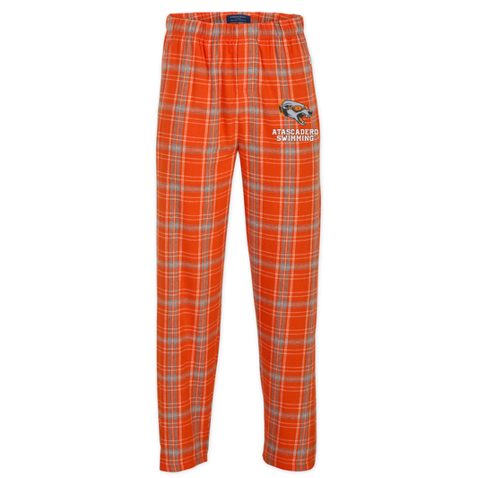 Men's AHS Swim Race Hound Plaid Flannel Pants - Burnt Orange/Grey
