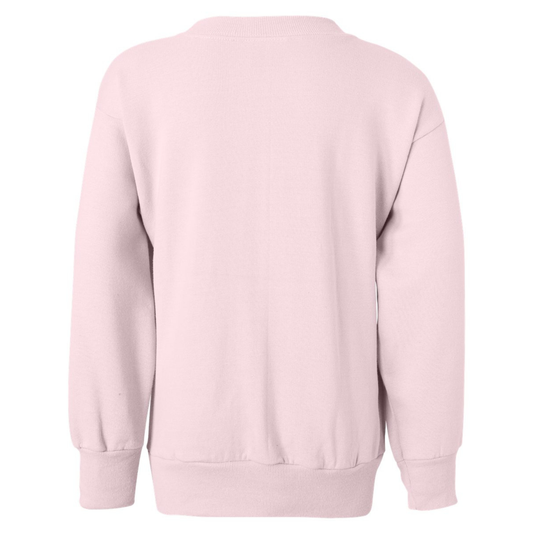 YOUTH Dig Deep Circle Logo Crewneck - Pale Pink