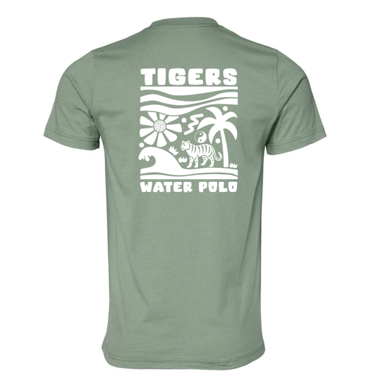 SLO Water Polo Tiger Jungle Tee - Sage