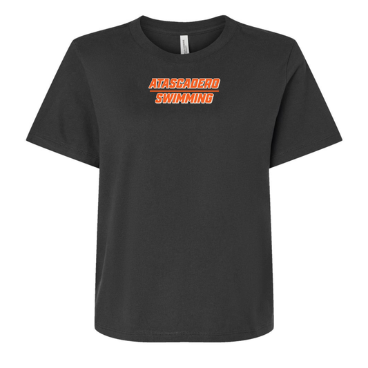 AHS Classic Logo Women's Bella & Canvas Mid-Length Boxy Tee - Dark Grey