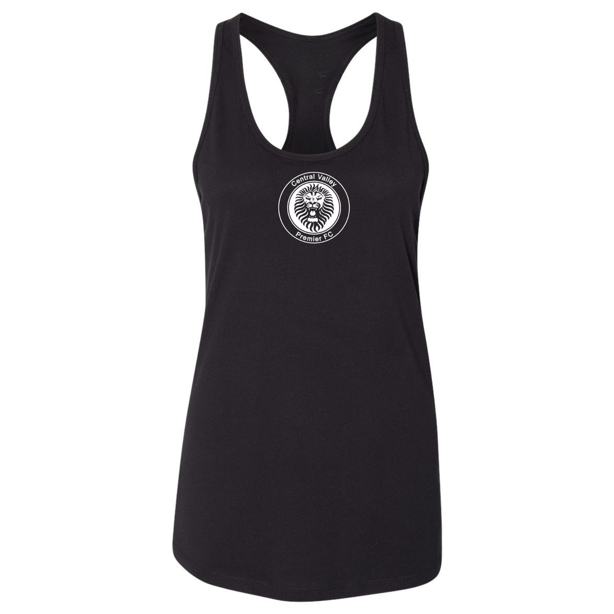 Women's CVP White Logo Racerback Tank Top - Black