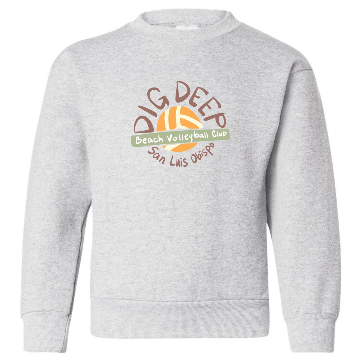 YOUTH Dig Deep Circle Logo Crewneck - Ash