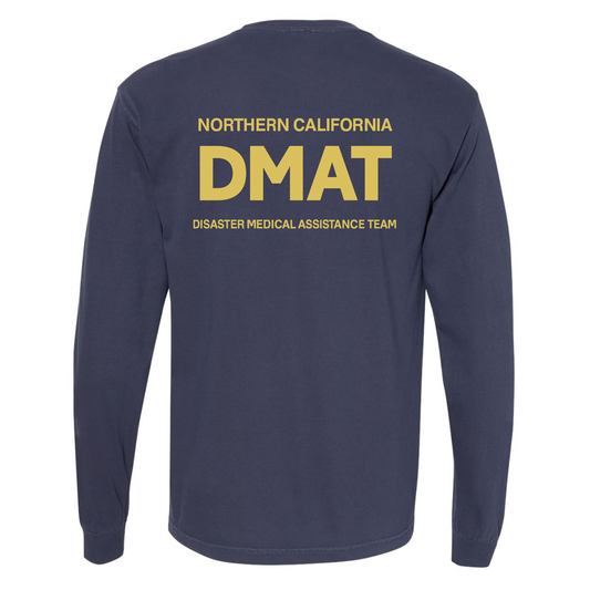 OFFICIAL - DMAT Unisex Garment-Dyed Heavyweight Long Sleeve - Navy