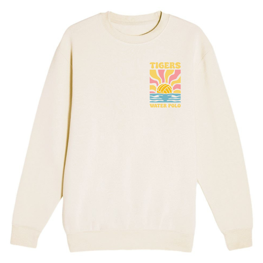 SLO Girls Polo Tiger Sunset Crewneck - Sandshell