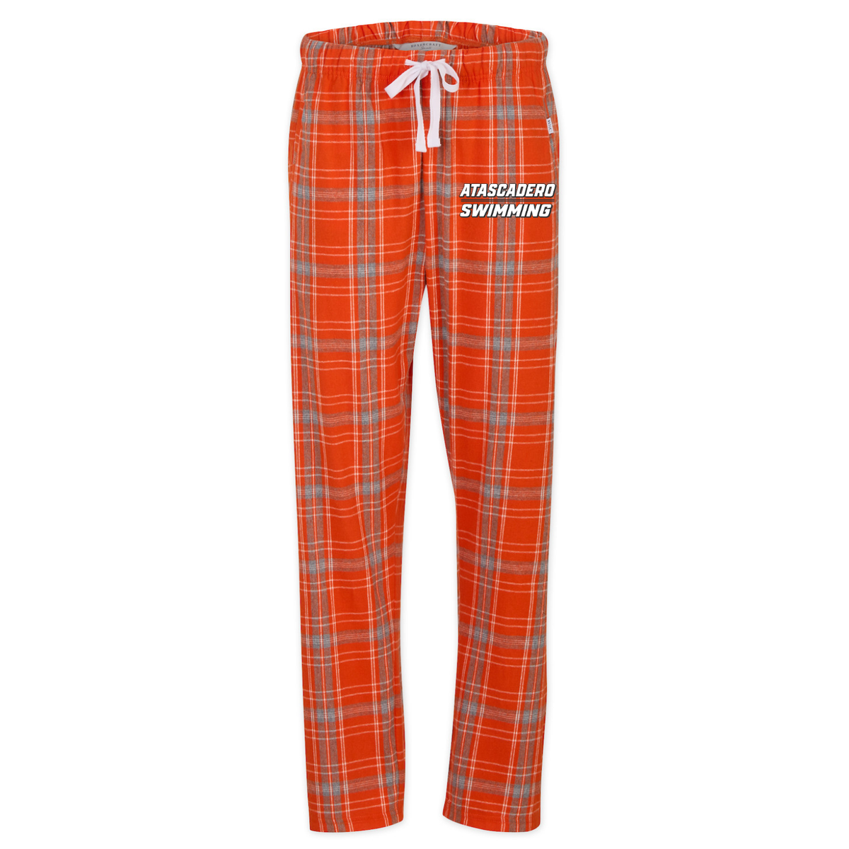 Women's AHS Swim Classic Logo Plaid Flannel Pants - Burnt Orange/Grey