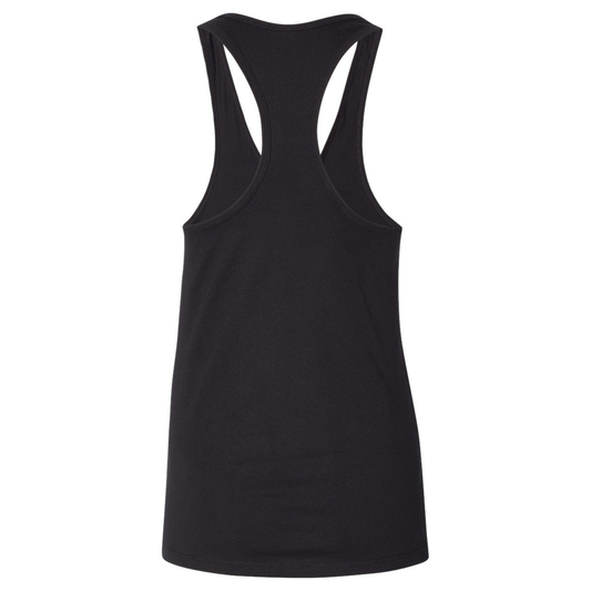 Women's CVP White Logo Racerback Tank Top - Black