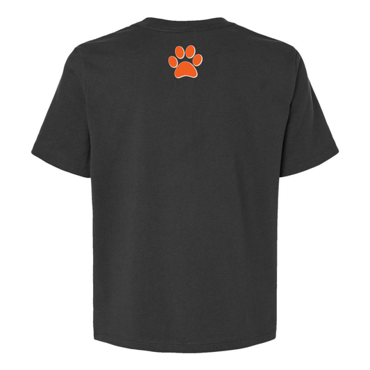 AHS Classic Logo Women's Bella & Canvas Mid-Length Boxy Tee - Dark Grey