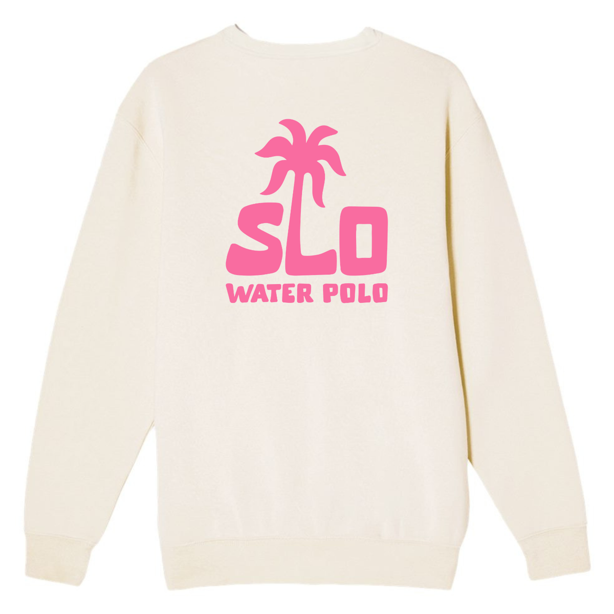 SLO Polo PInk Palm Tree Crewneck - Sandshell