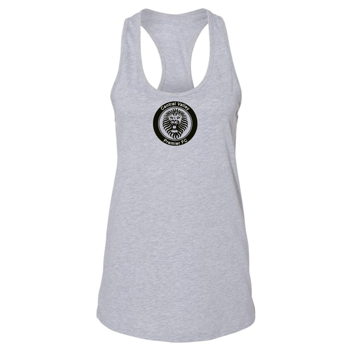 Women's CVP White Logo Racerback Tank Top - Athletic Heather