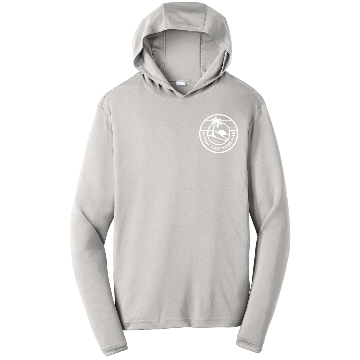 CCWP White Circle Logo Dri Fit Performance Hoodie - Silver