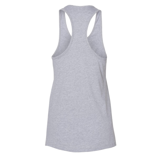 Women's CVP White Logo Racerback Tank Top - Athletic Heather