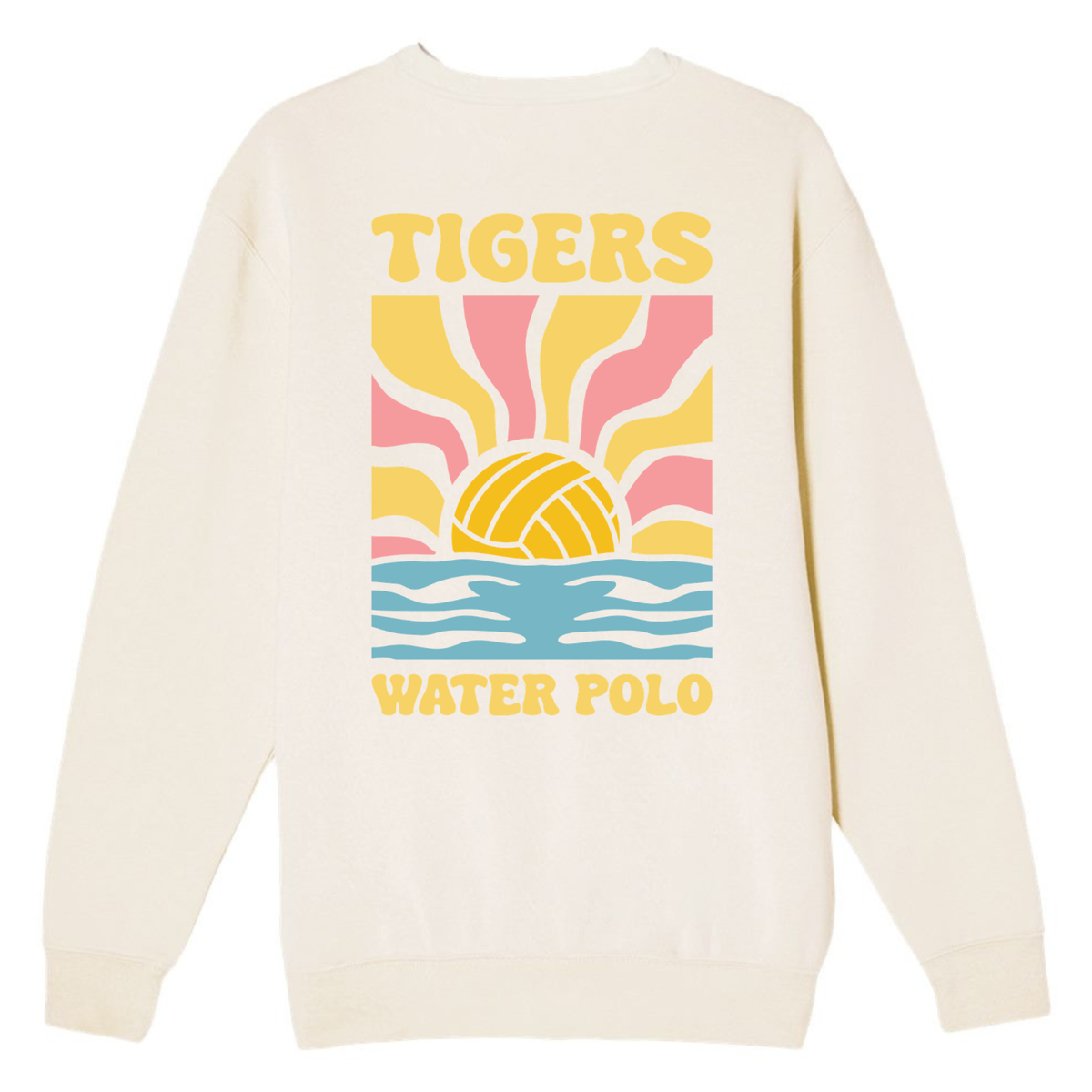 SLO Girls Polo Tiger Sunset Crewneck - Sandshell